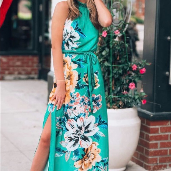 NWT Green Boutique Maxi Dress. Women’s Lg. - Picture 4 of 4